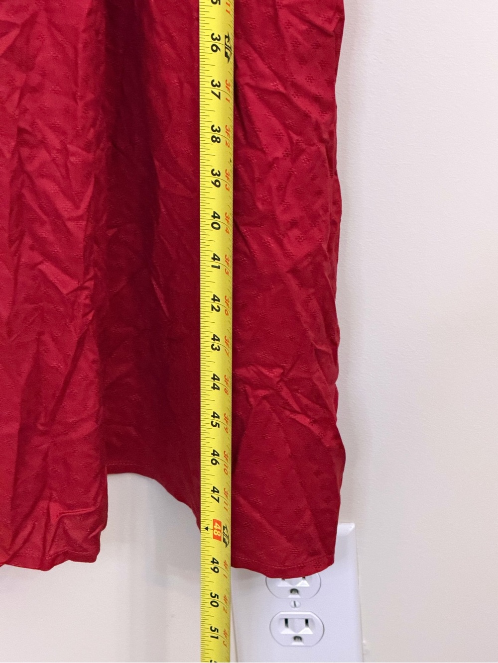 Croft & Barrow Red Long Sleeve Midi Dress Smocked Waist Women’s Large NWT - Picture 10 of 12